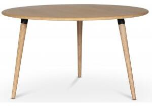 Omni runt matbord i whitewash Ø130 cm + Möbelvårdskit för textilier