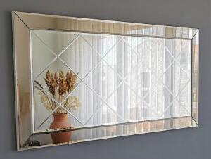Argyle spegel horisont - Silver - Väggspeglar & hallspeglar, Speglar