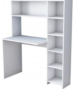 Hazel skrivbord 113,2x40 cm - Vit - Skrivbord med hyllor | lådor, Skrivbord, Kontorsmöbler