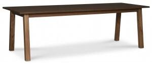 Saltsjö matbord 240x90 cm - Rökfärgad ek + Möbeltassar