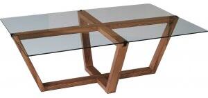 Amalfi soffbord 105 x 65 cm - Valnöt - Glasbord, Soffbord, Bord