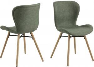 2 st Batilda matstol - Grön/ek - Klädda & stoppade stolar, Matstolar & Köksstolar, Stolar