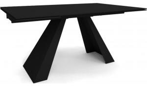 Salvadore matbord 120-180 x 80 cm - Grå/svart
