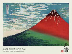 Bildreproduktion Fine Wind, Clear Morning (Mt Fuji Japan) 1849, Katsushika Hokusai