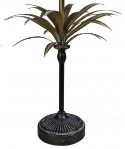 Palm bordslampa H52 cm - Guld vintage - Bordslampor