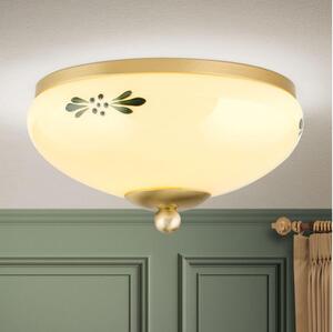 Orion DL 7-672 - Taklampa LANDHAUS 1xE27/60W/230V diameter 21 cm mässing/beige
