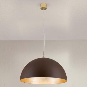 Orion HL 6-1623/1 - Ljuskrona med textilsladd ELIANO 1xE27/60W/230V diameter 50 cm brun/guld