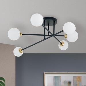 Orion DL 7-786/6 - Ytmonterad ljuskrona SNOWWHITE 6xG9/20W/230V diameter 84 cm svart/guld