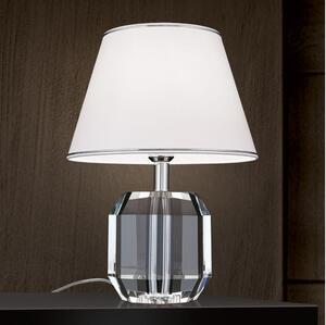 Orion LA 4-1208- Bordslampa ALEXIS 1xE27/60W/230V vit/skinande krom/genomskinlig