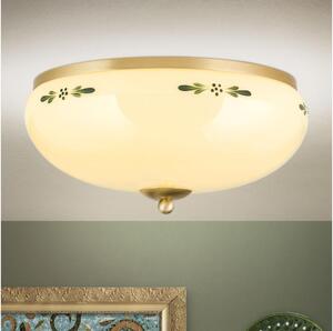 Orion DL 7-674 - Taklampa LANDHAUS 3xE27/60W/230V diameter 35 cm mässing/beige
