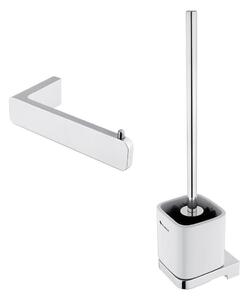 NIMCO MA kit-94KN-26 - Toaletborste med vägghängare och toalettpappershållare MAYA krom