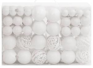 Julgranskulor 111 delar vit polystyren