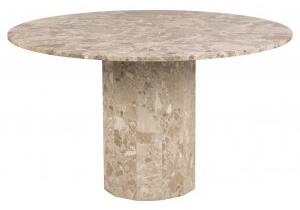 Pegani runt matbord Ø130 cm beige marmorsten