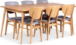 Alborg matbord 180x90 cm med 6 st Tjörn stolar
