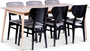 Odense matbord 180x90 cm med 6 st Borgholm stolar