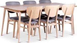 Odense matbord 180x90 cm med 6 st Fårö stolar
