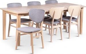 Kivik matbord 160-210x90 cm med 6 st Fårö stolar