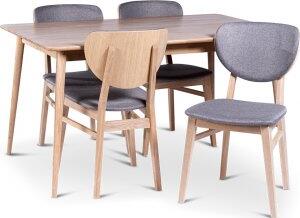 Odense matbord 140x90 cm med 4 st Fårö stolar