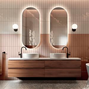 Badrumsspegel oval med LED-belysning-Cerro Neutralvit 4500k Hög 70 cm x Bred 40 cm Ej 0:- Ej 0:- Ej 0:-