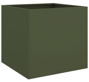 Odlingslåda olivgrön 49x47x46 cm kallvalsat stål