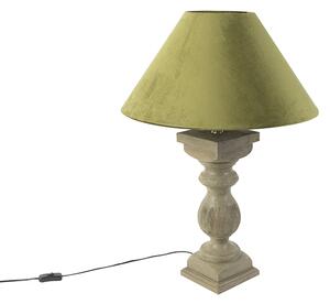 Landsbordslampa med velourskugga mossgrön 50 cm - Hyssop