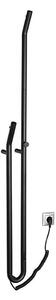 Sapho - Elektrisk handdukstork med timer DUOPASSO 45W/230V 170 cm matt svart