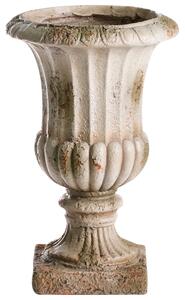 Blomkruka Beige Vintage Patina MgO Inomhus Utomhus Antik Stil Dekor Kruka Beliani