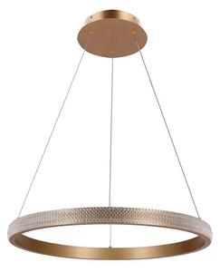LED ljuskrona med textilsladd HASHIM LED/34W/230V diameter 60 cm koppar