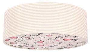 Takbelysning för barn KIDDY 2xE27/40W/230V beige/rosa