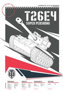 Illustration World of Tanks - Super Pershing, WOT