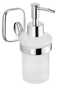 Aqualine - Tvålpump för vägg RUMBA 160 mm mjölkig glas/skinande krom