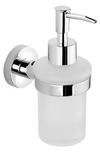 Aqualine - Tvålpump för vägg SAMBA 150 mm mjölkig glas/skinande krom