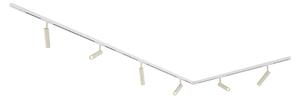 Modernt skensystem med 6 spotlights beige och vitt 1-fas - Slimline Uzzy