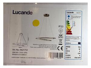 Lucande - LED ljusreglerad ljuskrona på textilsladd MIRASU LED/58W/230V