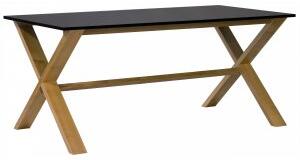 Artic matbord 180 cm i ek / svart - Kryssbensbord, Matbord, Bord