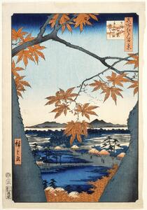 Bildreproduktion Maples leaves at Mama, Hiroshige Utagawa