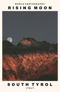 Fotografi Rising Moon (South Tyrol, Italy), (30 x 40 cm)