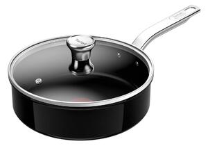 TEFAL Renew+ Black Traktörpanna 24 cm med lock Svart C4363253