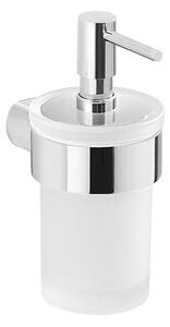 Gedy - Tvålpump för vägg PIRENEI 110 mm mjölkig glas/skinande krom