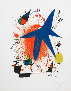 Konsttryck Blue Star, 1972, Joan Mir