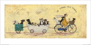 Konsttryck Sam Toft - The Doggie Taxi Service, Sam Toft, (60 x 30 cm)