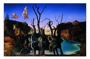 Konsttryck Salvador Dali - Reflection Of Elephants