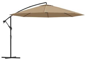 Frihängande parasoll med aluminiumstång 350 cm taupe