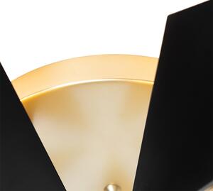 Design taklampa svart med guld 5-ljus - Sinem