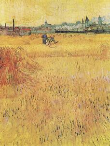 Bildreproduktion Wheat field with View of Arles (1888), Vincent van Gogh