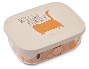 LIEWOOD - Arthur Tritan Lunchbox - Matlåda för barn - 2503 Cats and Dogs / Sandy - L7 x W13.5 x H5.5 cm