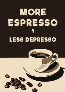 Illustration More Espresso - Less Depresso, Andreas Magnusson