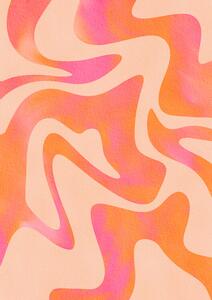 Illustration Abstract Wave - Peach Fuzz, Baroo Bloom