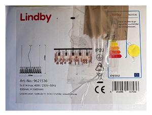 Lindby - Ljuskrona med textilsladd MATEI 5xE14/40W/230V