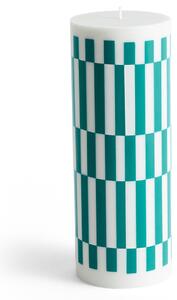 HAY - Column Candle Large - Light grey and green - Ljus - Grön,Grå